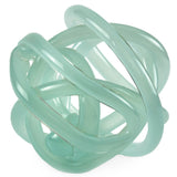Turquoise Hand Blown Glass Knot