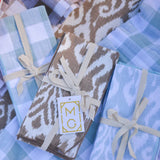 Woven Check Napkins 20x20 in Blue