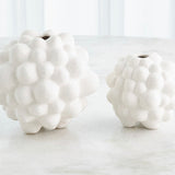 Small Bubble Vase- Volcanic White