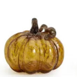 Amber Swirl Glass Pumpkin