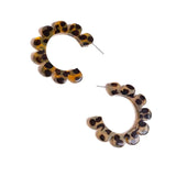 Tortoise Flower Hoops
