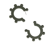 Sage Bead Hoops