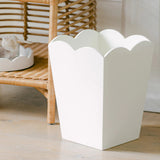 White Scallop Waste Bin