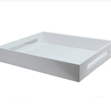 16x14 White Lacquered Tray