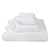 Scallop White/ Sand Towels