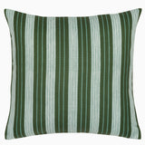 Vintage Stripe Moss Outdoor Pillow