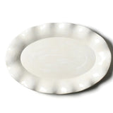 Signature White Ruffle Oval Platter