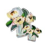 Peonies Acrylic Bitty Block