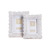 White Wicker Weave Frame