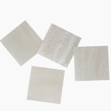 White Square Resin Coasters - set of four