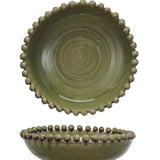 Handmade Terra-cotta Bowl W/Hobnail Edge
