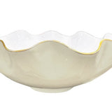 Encanto Carola Extral Large Bowl Cream and White