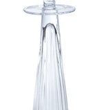 Tall Ribbed Glass Taper Holder