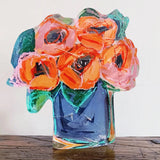 Red Floral Acrylic Bloom Block Bitty
