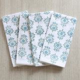 Dinner Napkins - Lotus, Sage & Uniform Blue