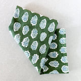 Poinsettia, Sage & Uniform Blue Tea Towel