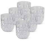 Pressed Glass Lowball Drinking Glass