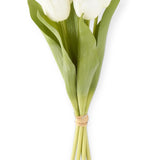 13 Inch White Real Touch Tulip Bundle (6 Stem)