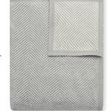 Harborview Herringbone Light Grey Blanket