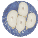 Oyster Plate with Gold Detailing