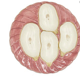 Oyster Plate with Gold Detailing