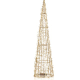 Gold Holiday Wire LED Tree - Large