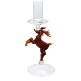 Glass Deer Taper Holder