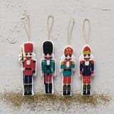 Beaded Fabric Nutcracker Ornament