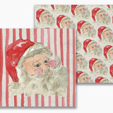 Santa w Red Hat Cocktail Napkin