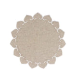 Yes suit Natural Placemats With White Stitching