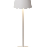 LED Cordless Table Lamp Scallop Shade