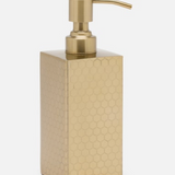 Temara, Champagne Gold, Soap Pump, Honeycomb Textured Stainless Steel