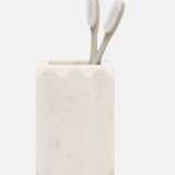 PROVISO, White, Brush Holder, Fluted Marble