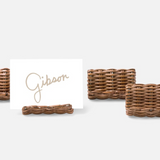 Honey Rattan Card Holders