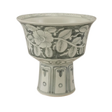 Hand Painted Stoneware Footed Planter
