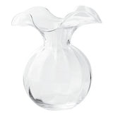 Hibiscus Glass Clear Medium Fluted Vase