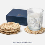 Vera Bleached Flower Coasters