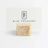 Zachary Gold Cube Card Holder Brass