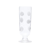 Drop White Champagne Glass