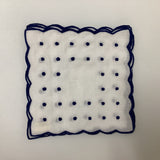 Blue Scallop Dot Coaster/Napkin