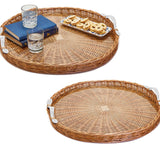 Large- Round Wicker Tray