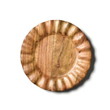 11” Wood Ruffle Dinner Plate
