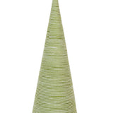 15"H Wool Yarn Wrapped Tree, Yellow Pom Pom, Green