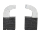 Two-Tone Marble Bookends