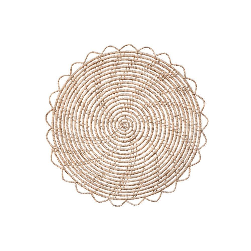 13” Round Woven Palm Placemat