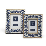 5x7 Blue Belle Bone Inlay Frame