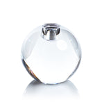 Round Crystal Glass Taper Holder