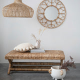 Woven Wood Bench