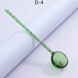 Green - Colored Glass Spoon