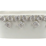 Rustic Garden White Oval Planter